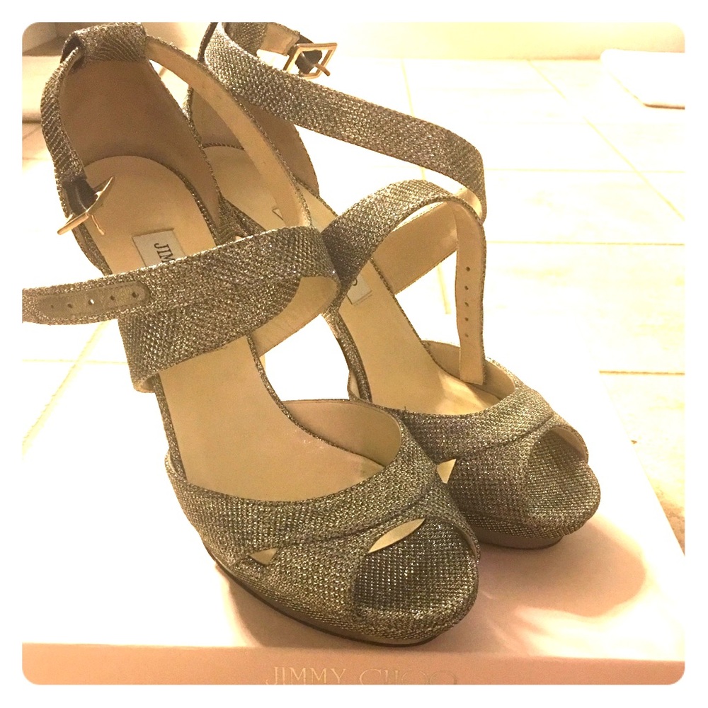 Jimmy Choo Lane Glitter Light Bronze/Antique